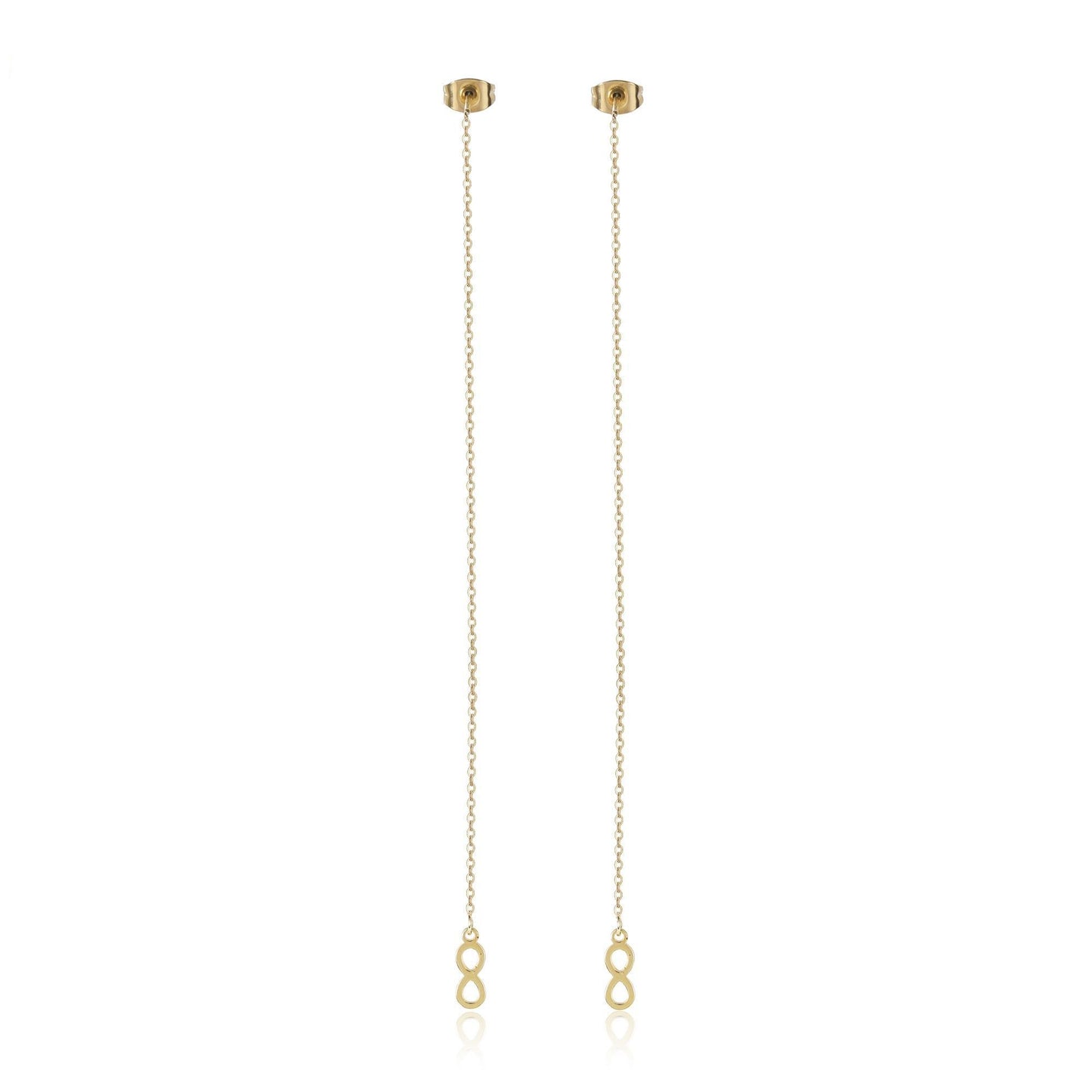 Isha Infinity Stainless Steel Drop Earrings | SilverWorks