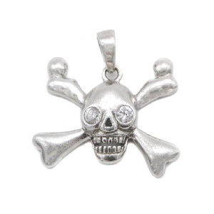 Skull with CZ Eyes 925 Sterling Silver Pendant Philippines | Silverworks