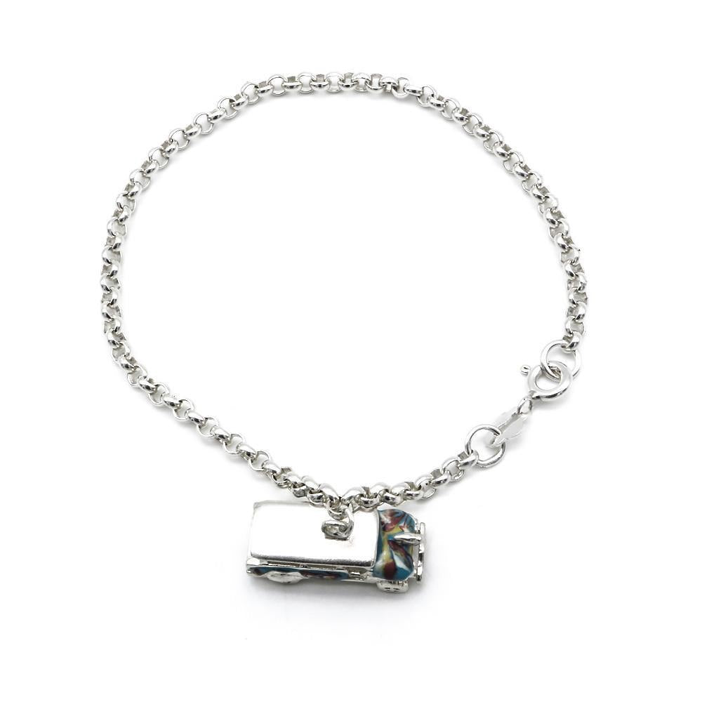 
                
                    Load image into Gallery viewer, Rolo Chain with  Jeepney 925 Sterling Silver Charm Philippines | Silverworks
                
            