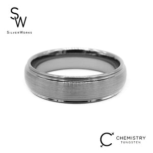 Silverworks Matte Wide Tungsten Ring - Chemistry Tungsten Collectionn T45