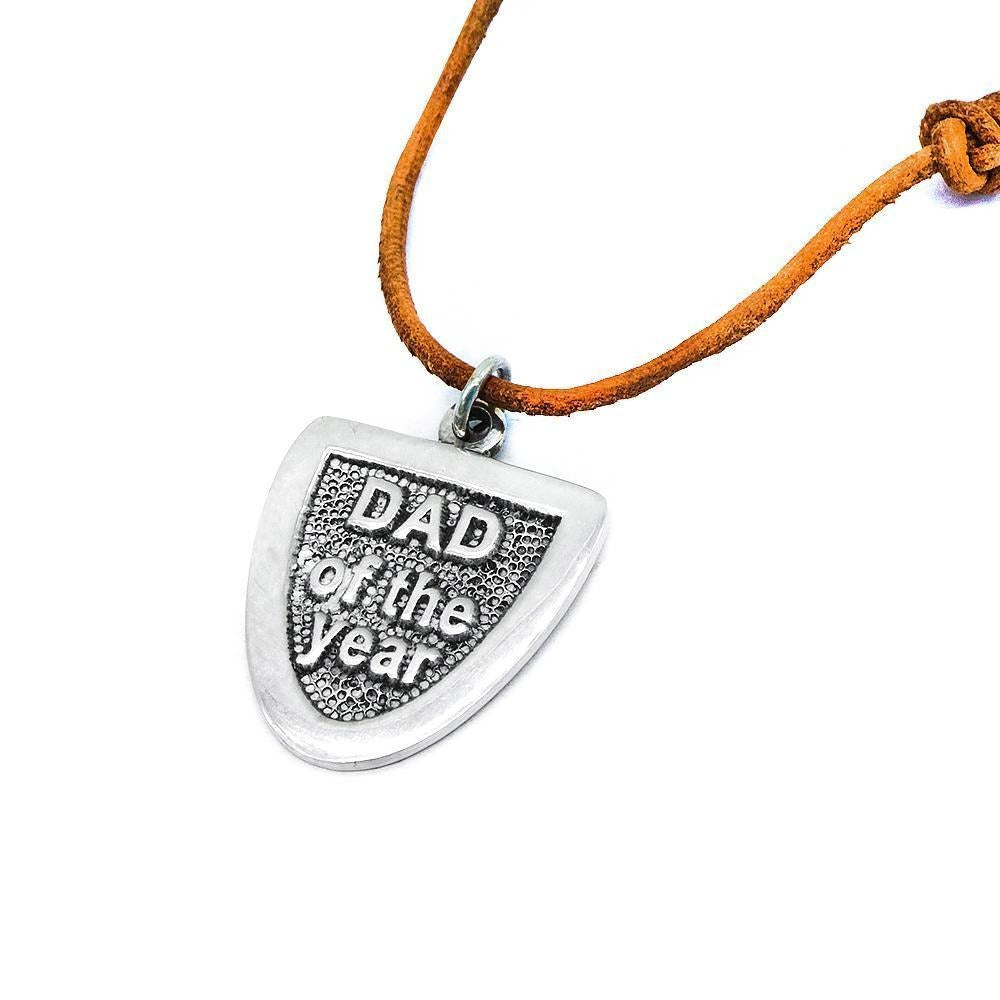 Relow "Dad of the Year" 925 Sterling Silver Pendant in Wax Tail Necklace | SilverWorks