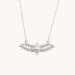 Halea Starburst Silver Necklace For Women