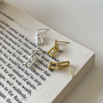 Mystie U-Shape Chain Silver Dangling Earrings For Women
