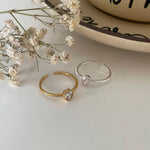 Ivette Minimalist Waterdrop Adjustable Silver Ring For Women
