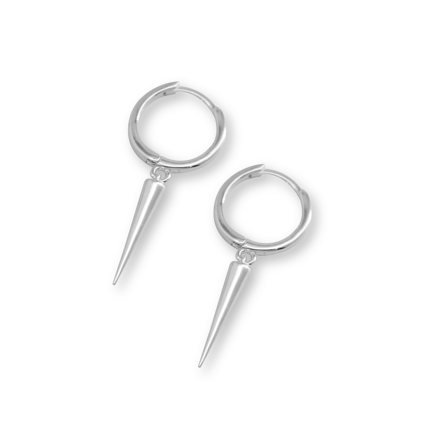 Nicola 925 Sterling Silver Hoop Drop Earrings | SilverWorks