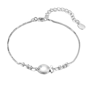 Cristy Fish Eye with 3 Polished Balls Silver Anklet For Women 925 Sterling Silver Anklet Philippines B5320- A | Silverworks 