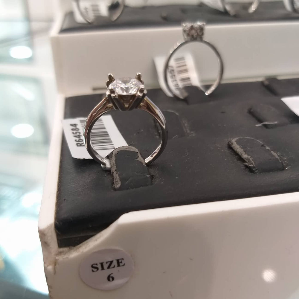 Frances Brilliant Solitaire 925 Sterling Silver Engagement Ring  | SilverWorks