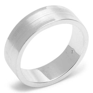 Sandblasted R3712 Band Ring with Line and 5mm Zirconia