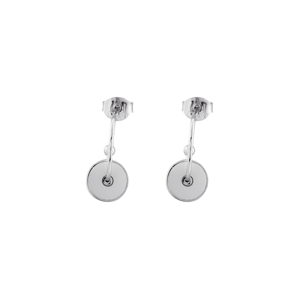 Morice Circle Hoop 925 Sterling Silver Stud Earrings SilverWorks