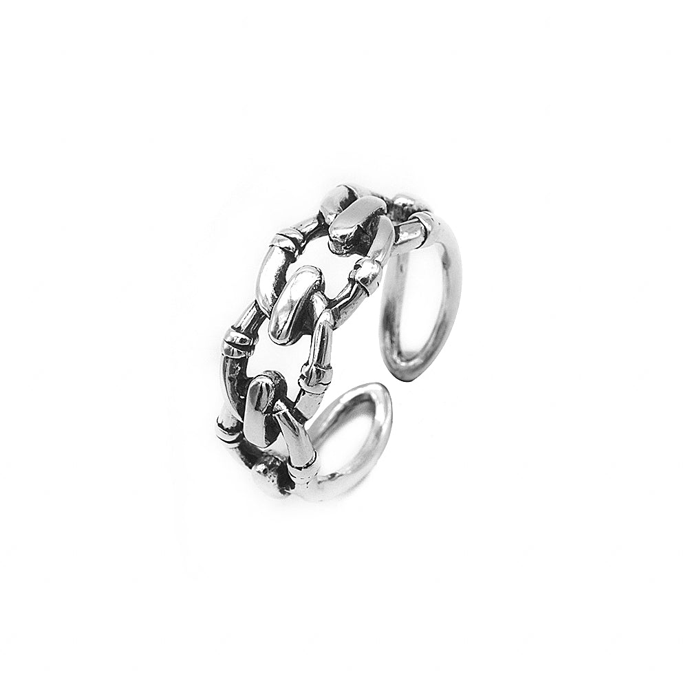 Oxidized Chain Design Adjustable Ring
