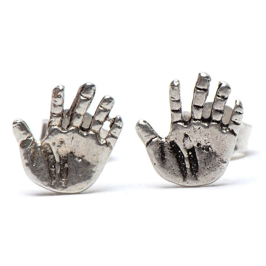 Hand 925 Sterling Silver Stud Earrings Philippines | Silverworks