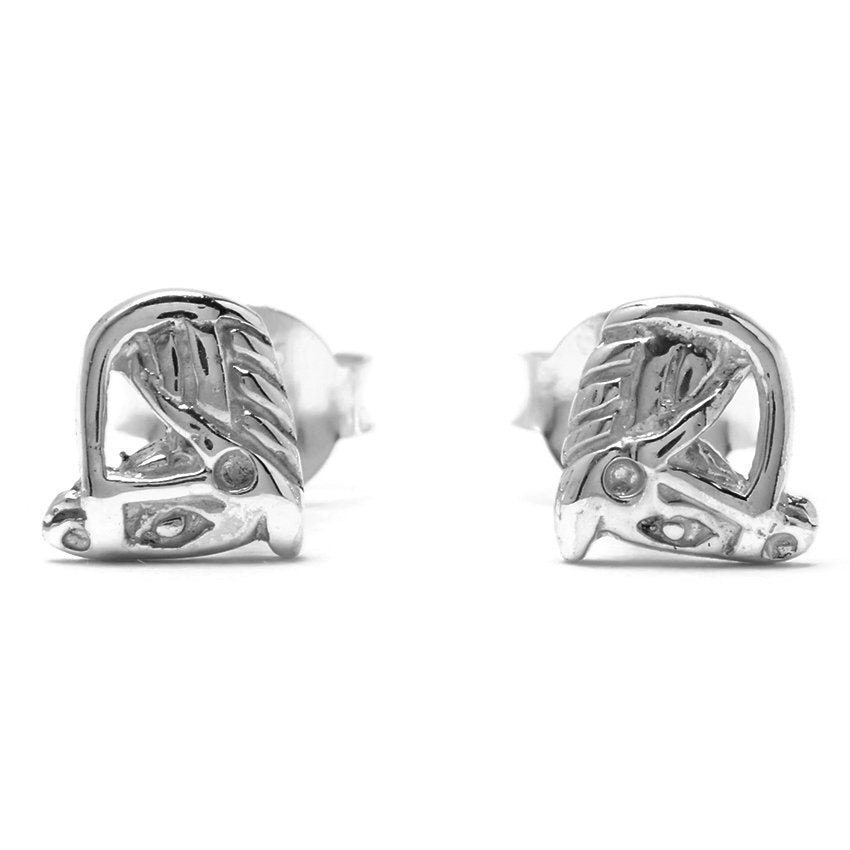 Kyrie Horse Head 925 Sterling Silver Stud Earrings | SilverWorks