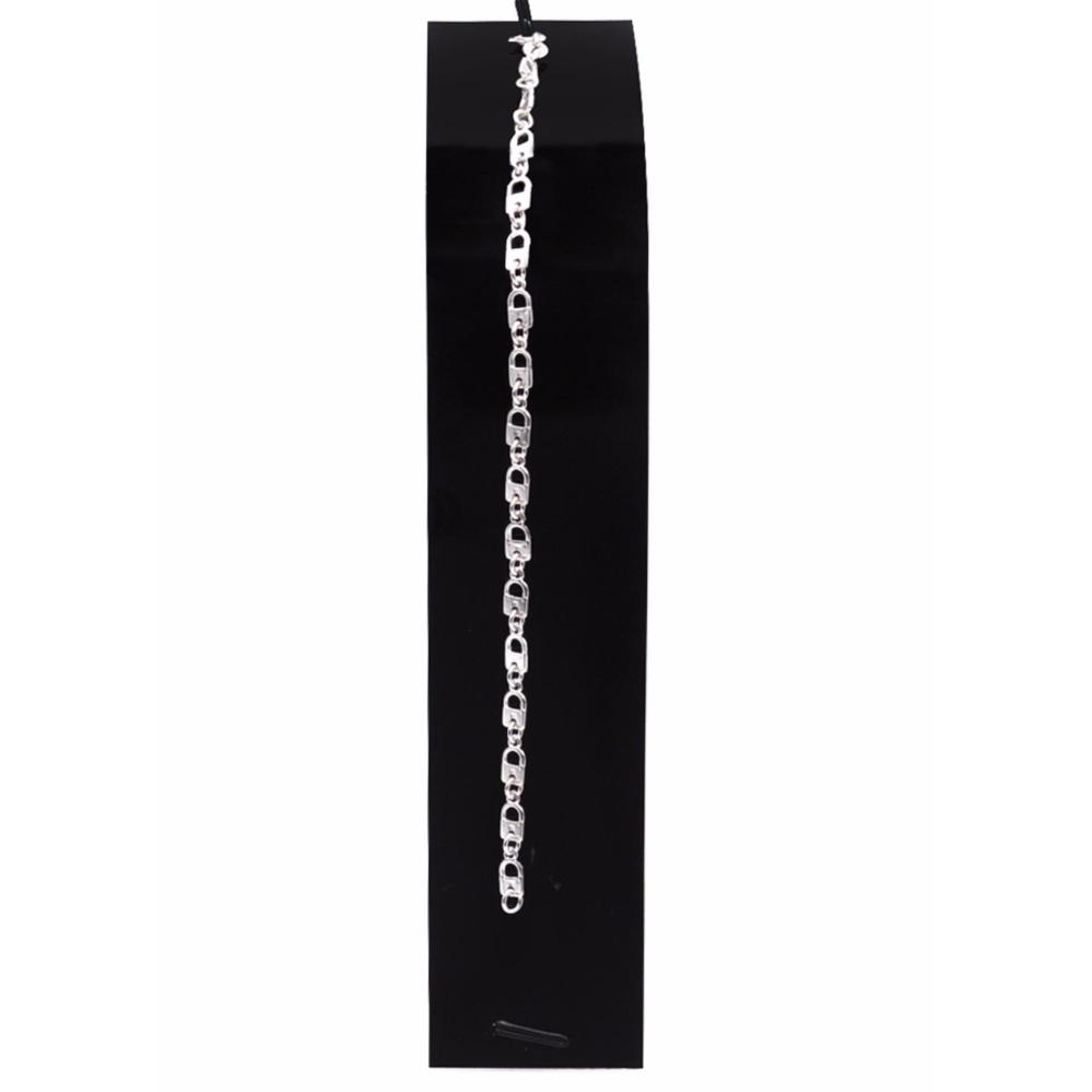 Annie Small Lock Links 925 Sterling Silver Chain Bracelet | SilverWorks
