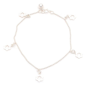 Balls Chain with Flower Drop 925 Sterling Silver Bracelet Philippines | Silverworks
