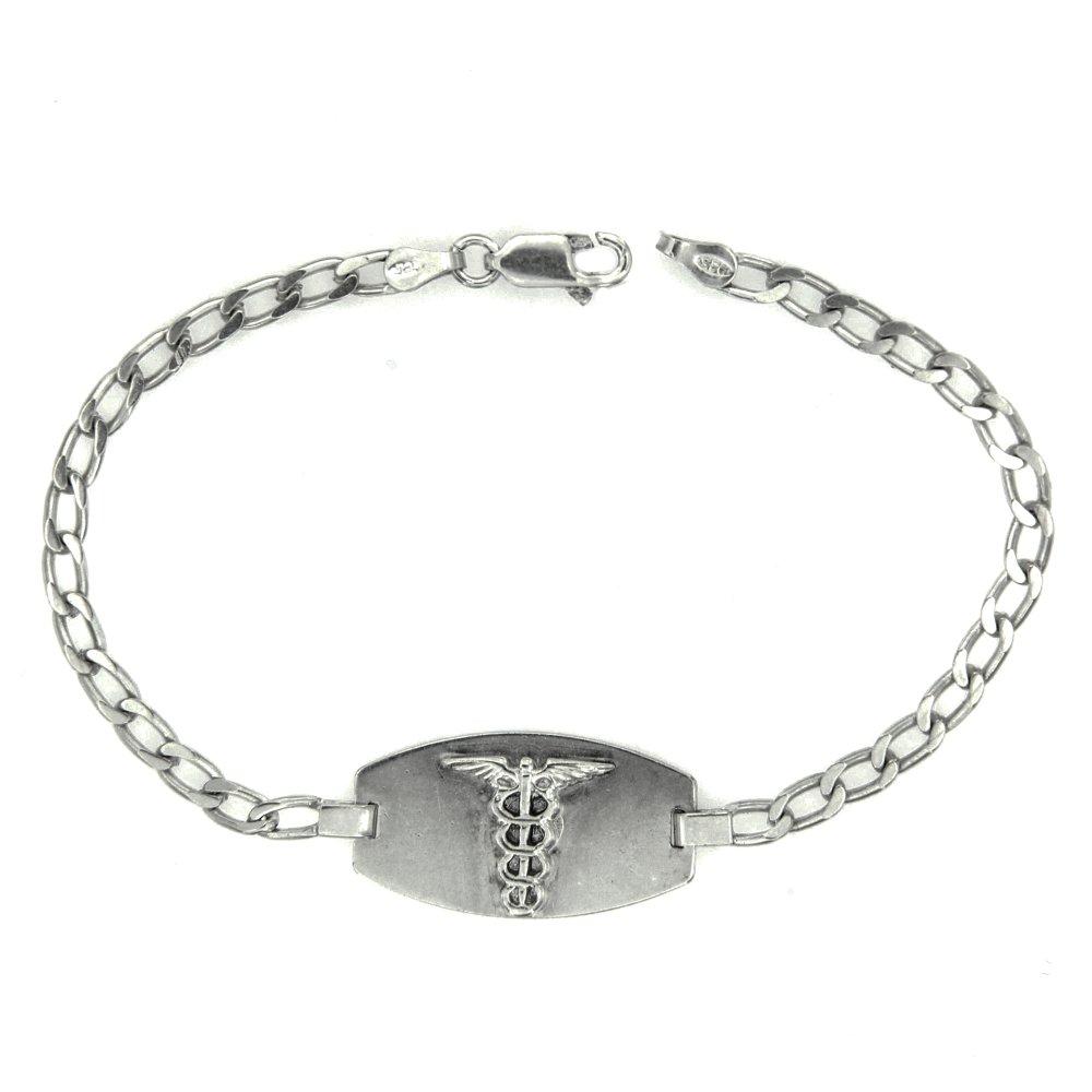 Id Bracelet with Caduceus Design