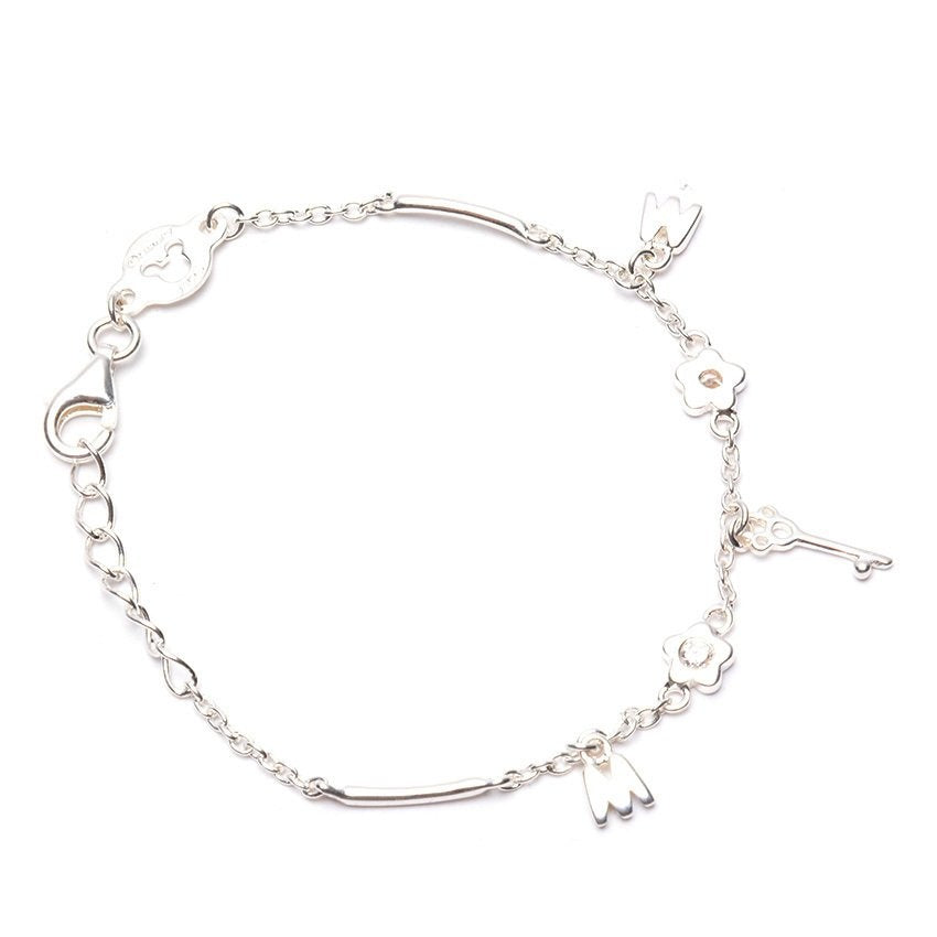 Bracelet with Drop Mickey Mouse Charms 925 Sterling Silver Charms and Bracelet Philippines | Silverworks