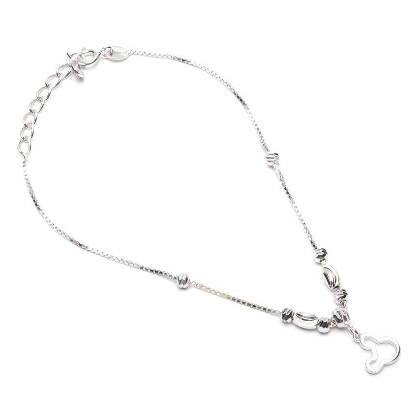 Mickey Mouse Head 925 Sterling Silver Charm Bracelet | SilverWorks
