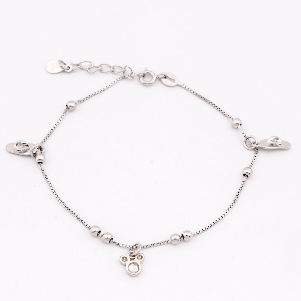 
                
                    Load image into Gallery viewer, 925 Sterling Silver Bracelet with Mickey Mouse Head and Slippers Philippines | Silverworks
                
            