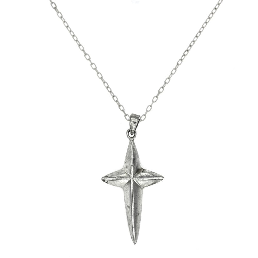 Polished Pointed Cross Pendant