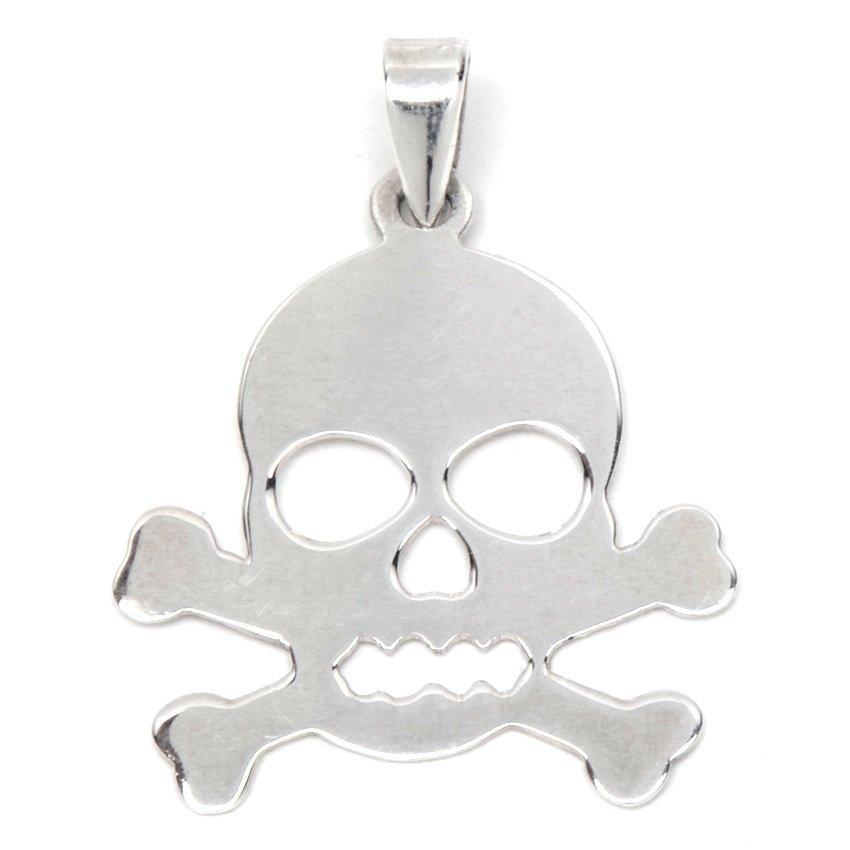 Flat Pirate Skull 925 Sterling Silver Charm Philippines | Silverworks