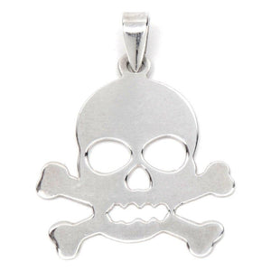 
                
                    Load image into Gallery viewer, Flat Pirate Skull 925 Sterling Silver Charm Philippines | Silverworks
                
            
