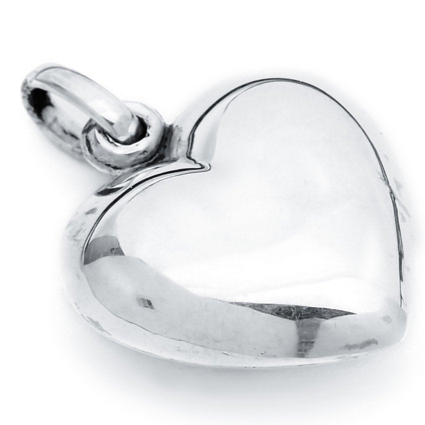 Polished Puff Heart Pendant