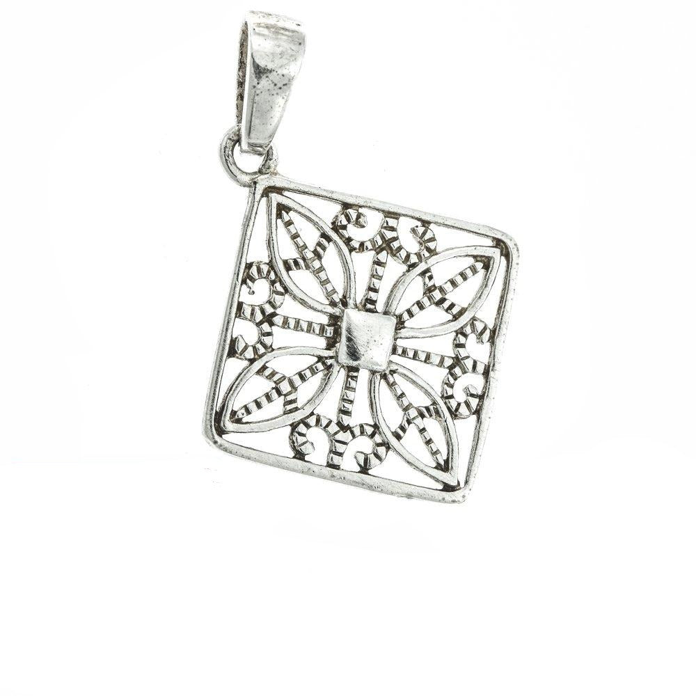 Flerida Flower 925 Sterling Silver Pendant | SilverWorks