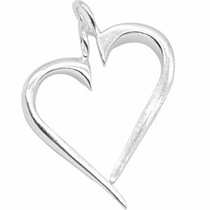 
                
                    Load image into Gallery viewer, 2in1 Plain Heart Silver Pendant Necklace Philippines | Silverworks
                
            