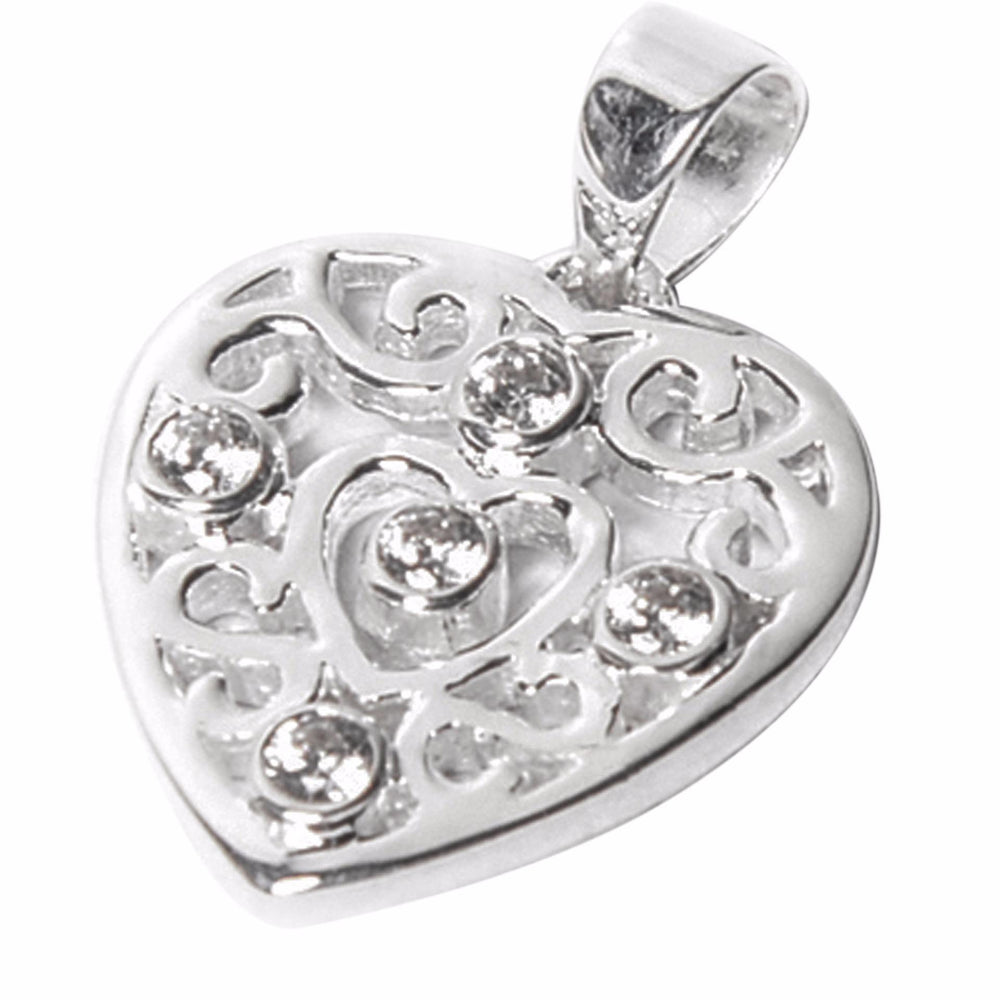 Regina Celtic Heart 925 Sterling Silver Pendant | SilverWorks