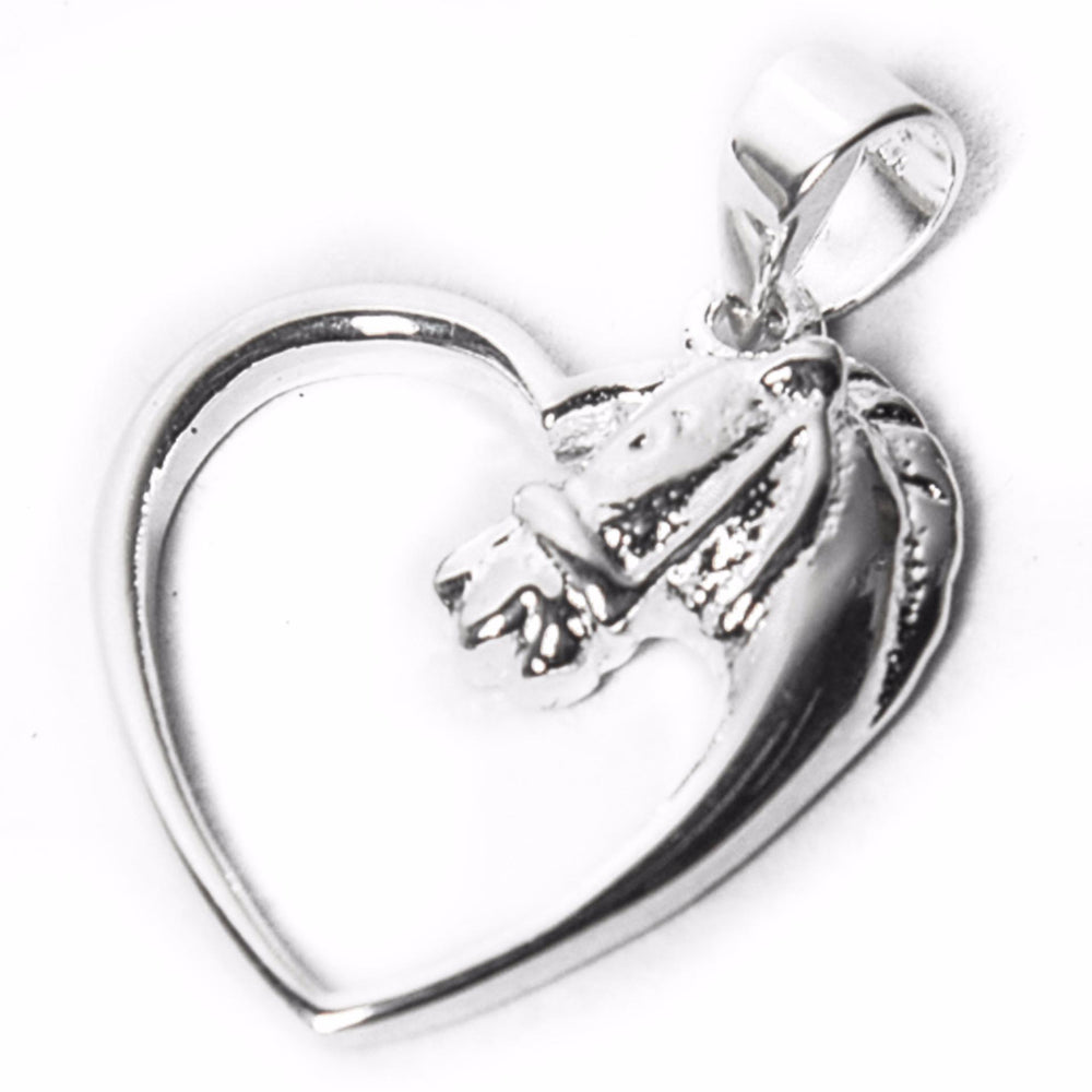 Open Heart with Horse Charm