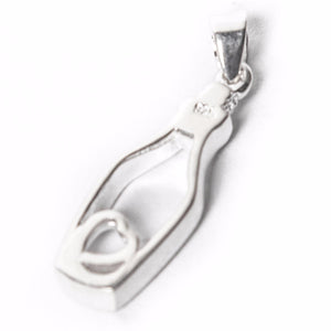 Open Heart with Bottle Silver chain 925 Sterling Silver Pendant Philippines | Silverworks