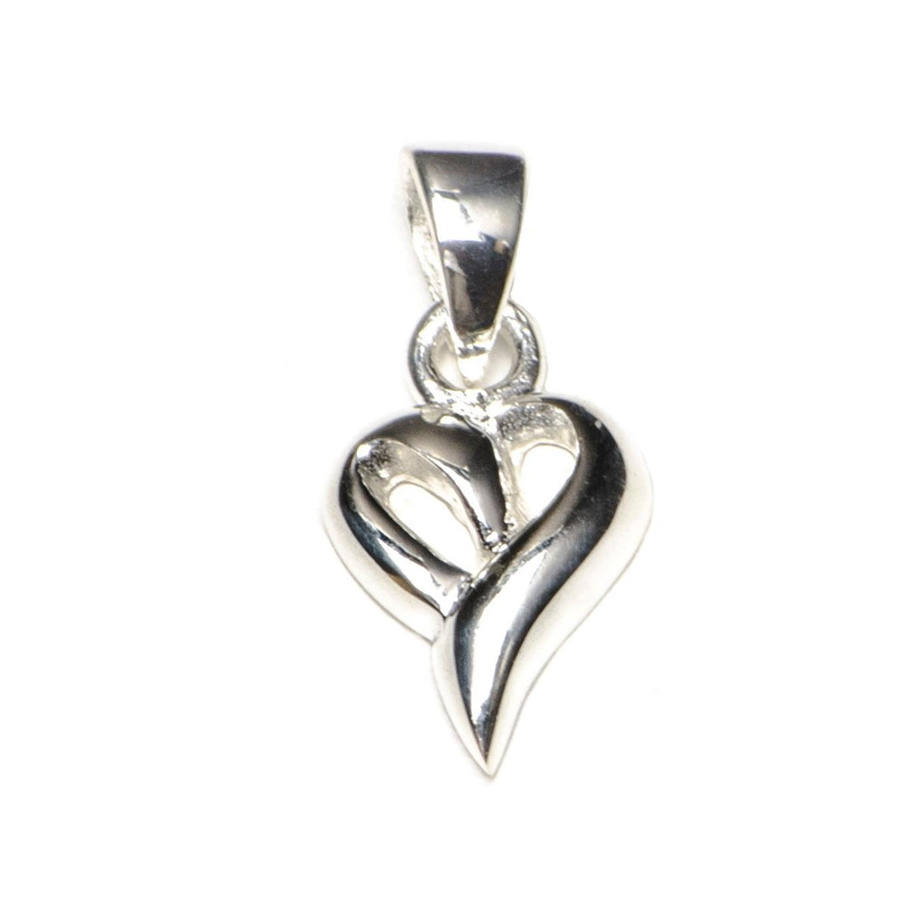 Small Slant Cutout Heart 925 Sterling Silver Charm Philippines | Silverworks