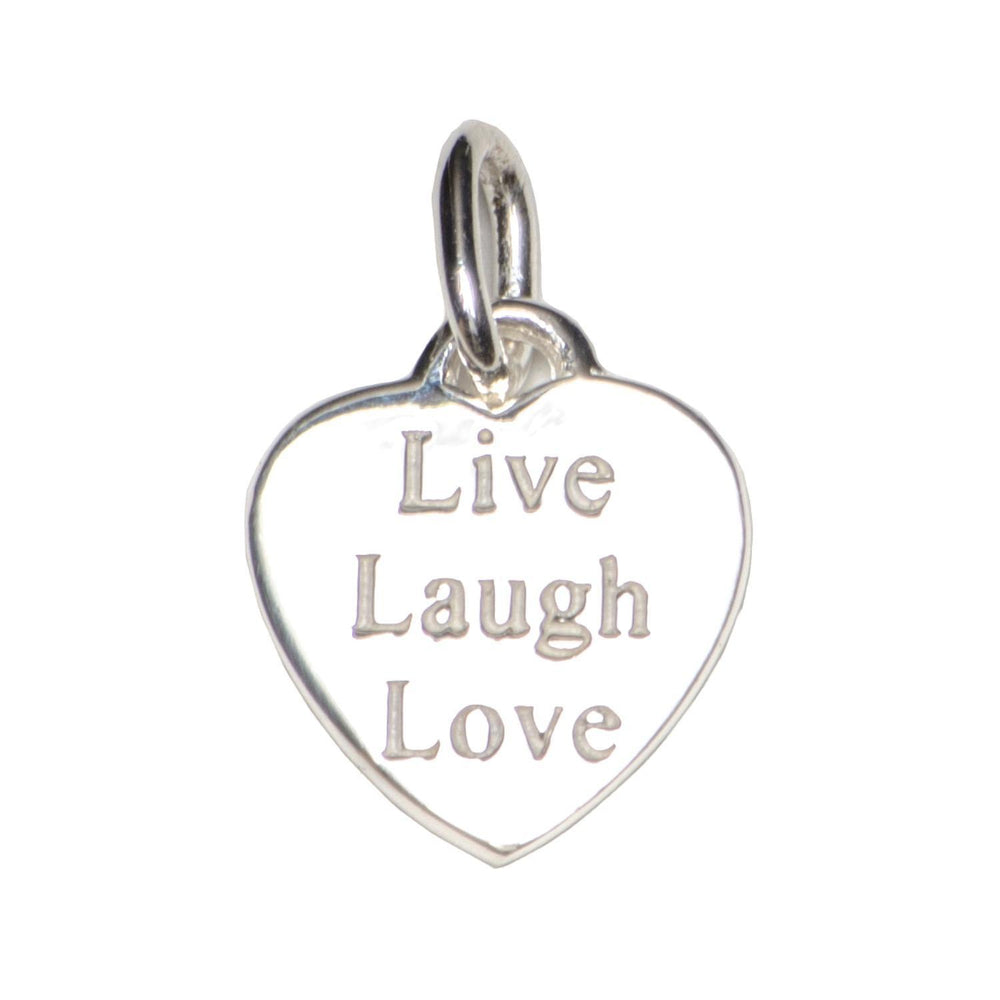 Live Laugh Love Heart Charm 925 Sterling Silver Pendant Philippines | Silverworks