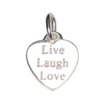 Live Laugh Love Heart Charm Pendant