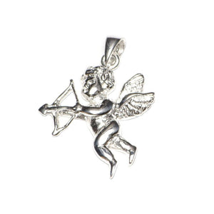 
                
                    Load image into Gallery viewer, Winged Cupid with Bow and Arrow 925 Sterling Silver Pendant Philippines | Silverworks
                
            