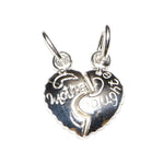 Mother & Daughter Puzzle Heart Charm Pendant