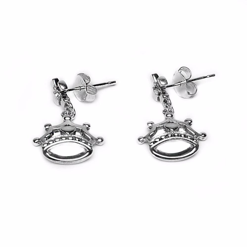 Crown 925 Sterling Silver Dangling Earrings Philippines | Silverworks