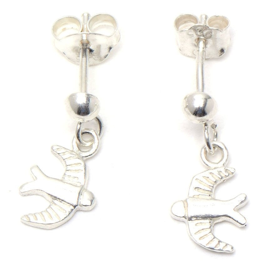 Kerrington Bird 925 Sterling Silver Drop Earrings | SilverWorks