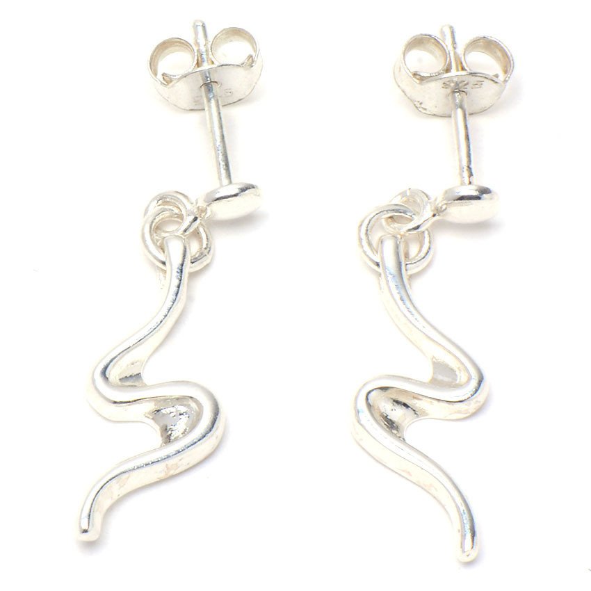 Chey Curvey 925 Sterling Silver Dangling Earrings | SilverWorks