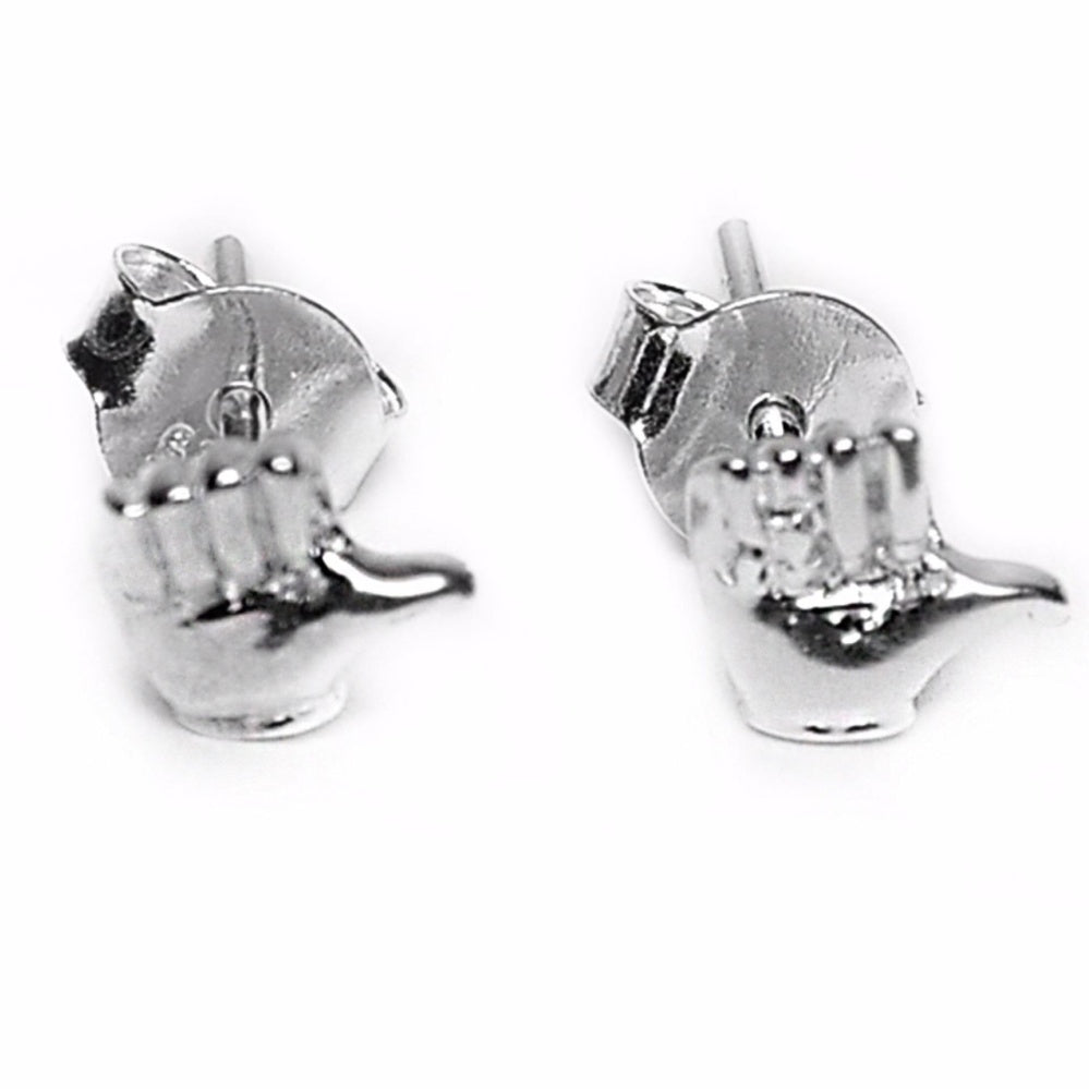 Kori Thumbs Up 925 Sterling Silver Stud Earrings | SilverWorks