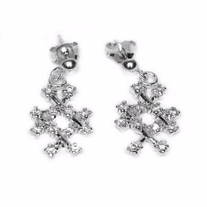 Crisscross Zirconia 925 Sterling Silver Stud Earrings Philippines | Silverworks