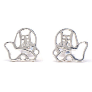Cut-Out Puppy 925 Sterling Silver Stud Earrings Philippines | Silverworks