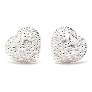 Heart with Dot 925 Sterling Silver Stud Earrings Philippines | Silverworks