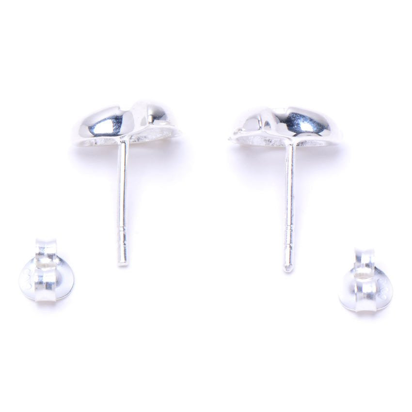 Silverworks E6807 Small Chick Stud with Open Heart Earrings (Silver)