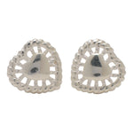 Heart Design Silver Earrings For Women
