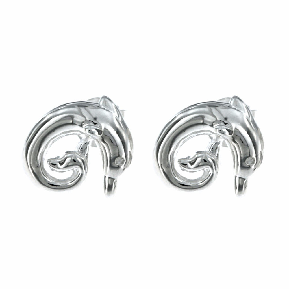 Dolphin 925 Sterling Silver Stud Earrings Philippines | Silverworks