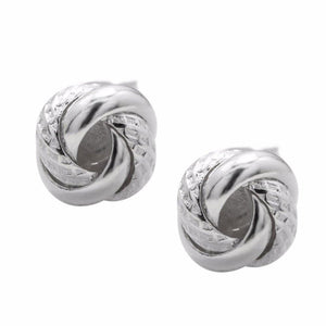 Love Knot Design 925 Sterling Silver Stud Earrings Philippines | Silverworks