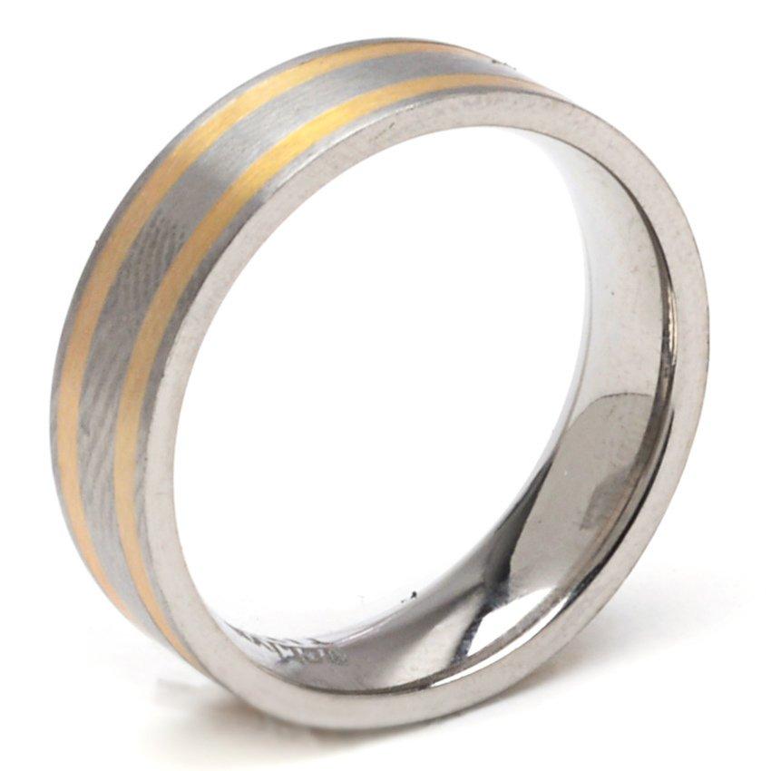 Julien Two-Tone Titanium Band Ring | SilverWorks