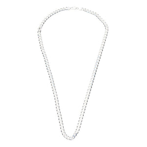 Thick Curb Link Chain 30" 925 Sterling Silver Necklace Philippines | Silverworks
