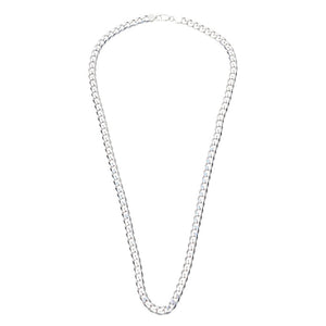28" Thick Curb Link Chain Silver Necklace Philippines | Silverworks